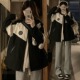 学生情侣休闲工装 宽松大码 风衣 拼接冲锋衣外套女2026春秋新款 美式