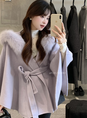 一善(配毛领狐狸毛仿毛可拆卸,腰绳)（含70羊毛）Y26-88015