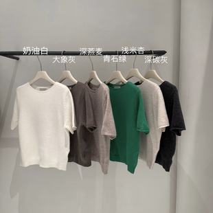 毛衣保暖毛衣含100羊毛BC501 一善领针织短袖