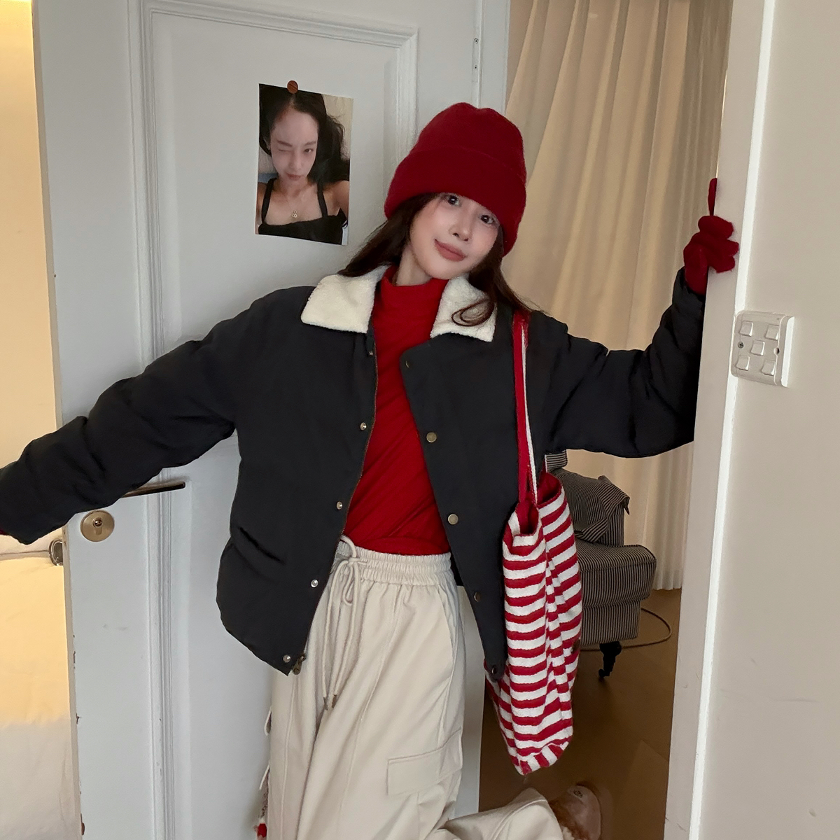 一善包短款羽绒服含90白鸭绒充绒量145克YS1-HWW24513