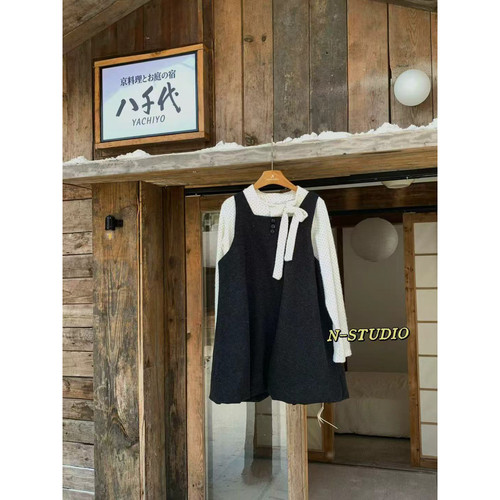 一善服饰冬上新毛呢花苞背心裙连衣裙(不女内搭)W4911