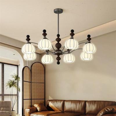 The chandelier in the French medium-class living room is rem