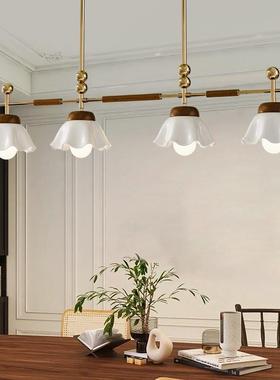 A chandelier for the French mid-column restaurant and a long