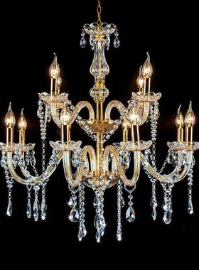 Cross-border European crystal chandelier lobby chandeliers,