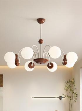 The chandeliers in the magic bean lobby, with a new beam of