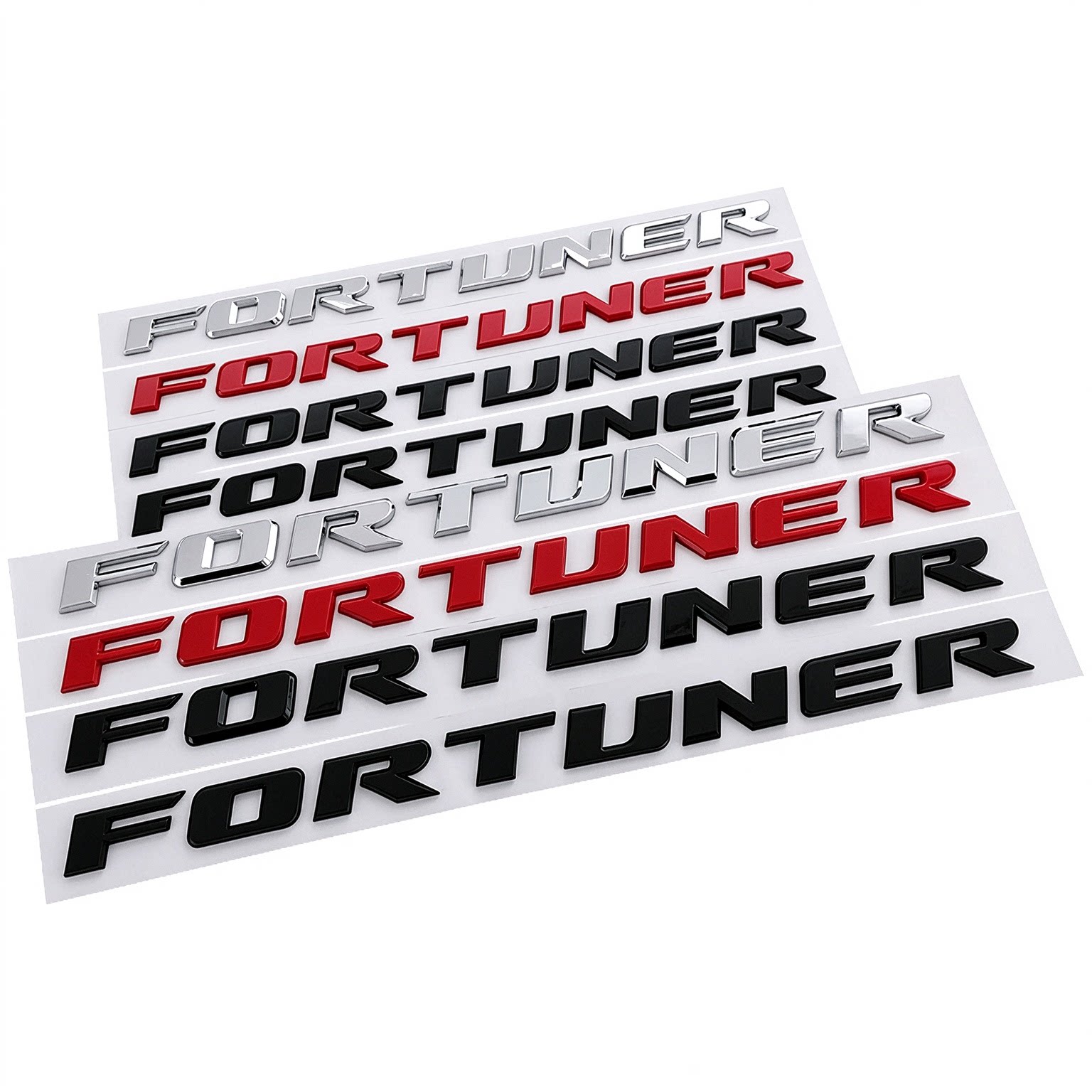 FORTUNER车标适用于丰田奔跑者穿越者改装英文字母标后尾箱标志贴图片