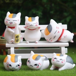 夏目友人帐车载手办动漫猫咪老师公仔二次元娘口汽车摆件抖音桌面