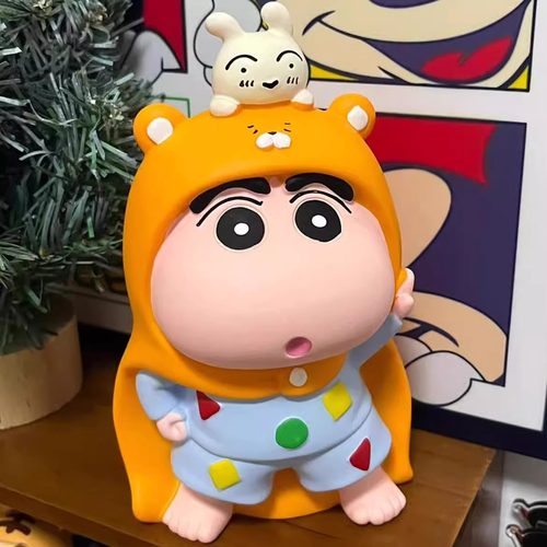 蜡笔小新存钱罐搪胶防摔动漫卧室
