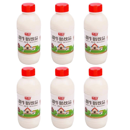 光明甜牛奶饮品435ml瓶装甜味奶营养早餐常温含乳饮品