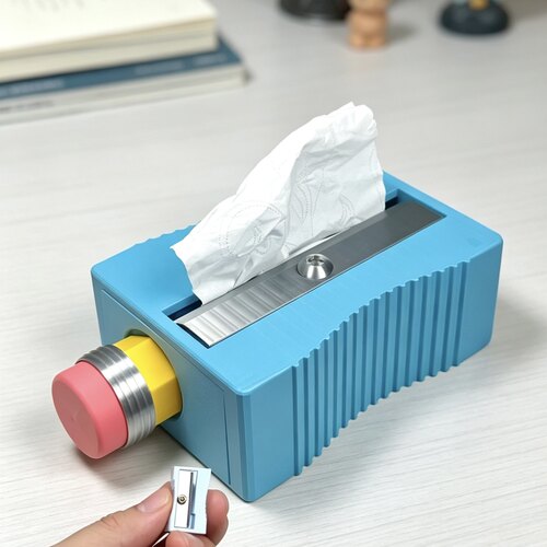 巨型卷笔刀纸巾盒3d打印家居摆件