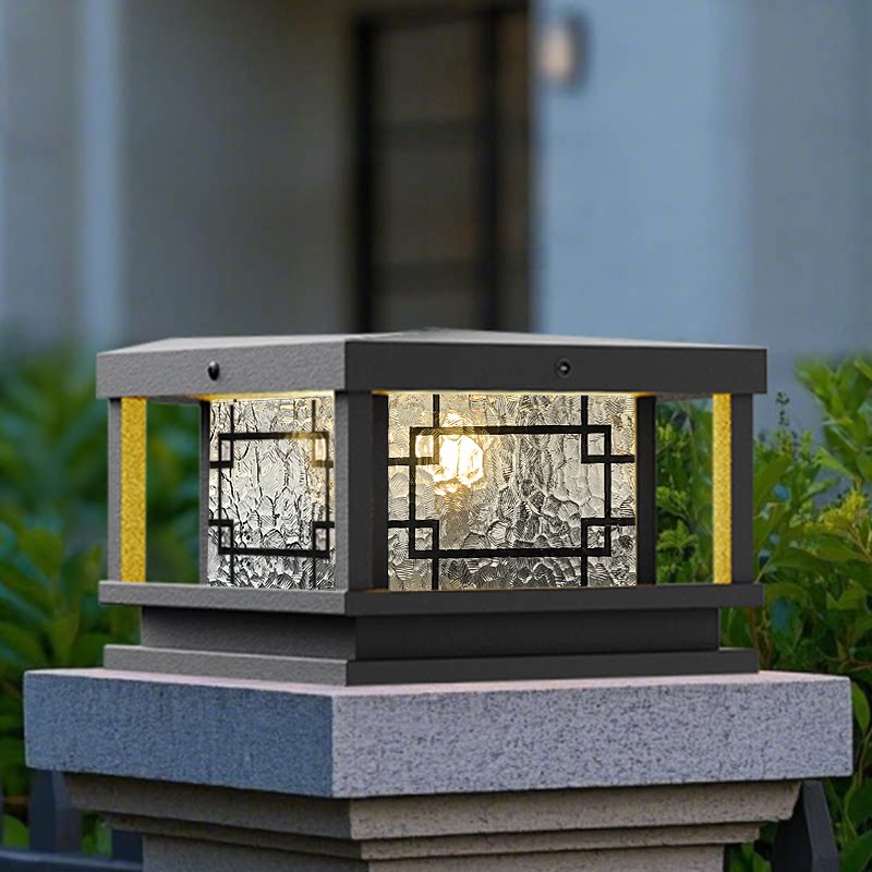 太阳能柱头灯户外防水别墅院子门柱灯庭院灯室外围墙灯门口两侧灯