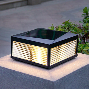 太阳能庭院柱头灯户外防水围墙灯别墅大门口装饰门柱子灯接电款