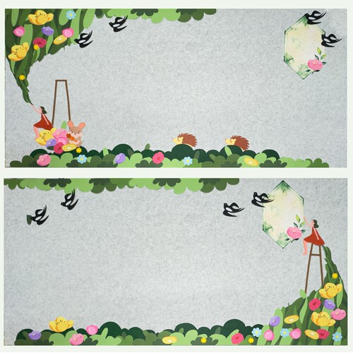 走进春日系列春姑娘环创布置