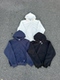 罗素90s纯色基础磨毛420G抓绒连帽卫衣紧致收腰CleanFit通勤帽衫