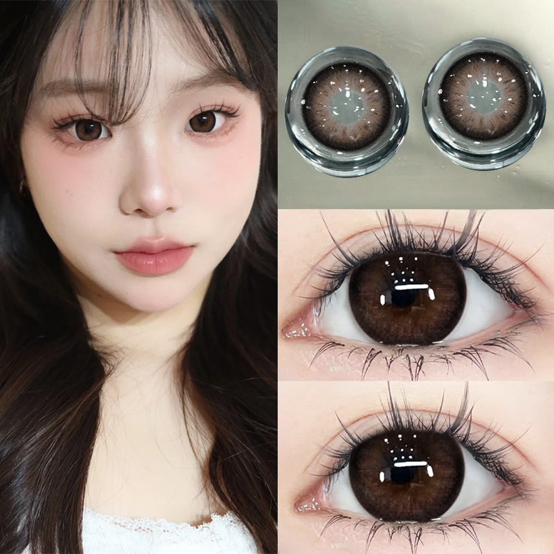 梦里约会美瞳半年抛棕色混血温柔纯欲大直径女2024新款隐形眼镜TN