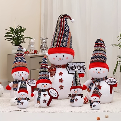 圣诞节装饰品小雪人娃娃公仔玩具