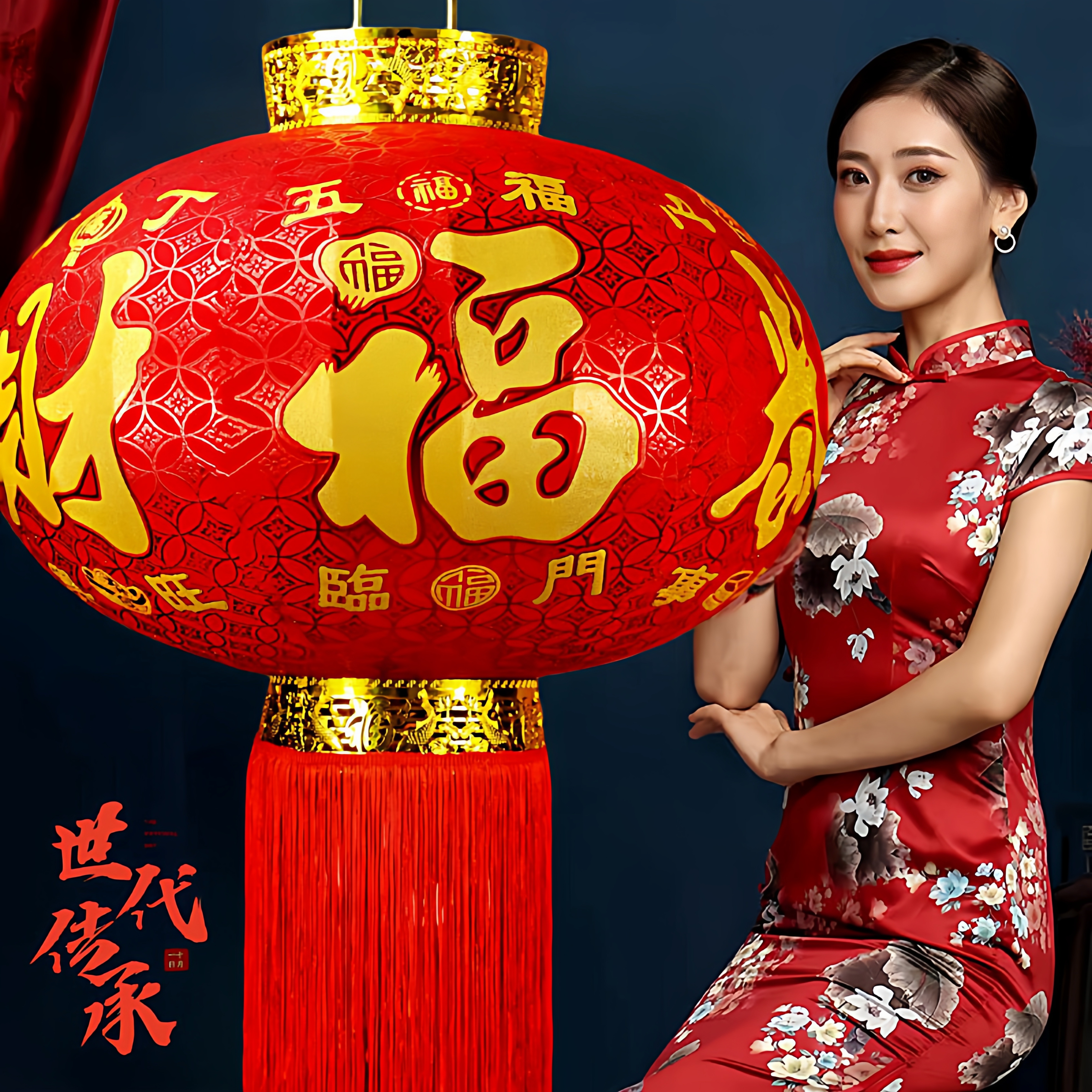 2025年新年大红灯笼挂饰