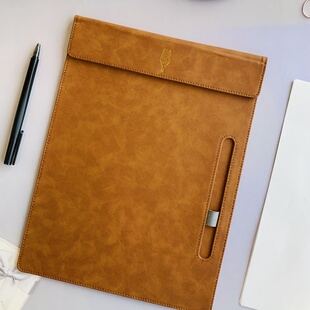 妙笔生花办公垫板会议办公手写写字板汽车磁性翻盖写字夹