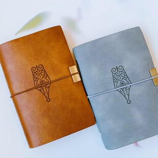 妙笔生花系列手账本口袋活页本盖章收集活页本空白可拆卸笔记本格纹条纹日记本邮戳收集旅行印章本