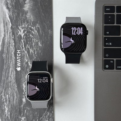 荔枝皮纹拼色iwatch适用苹果S11表带S10手表S9磁吸applewatch高级感S8运动76腕带54新款series男se3代ultra女
