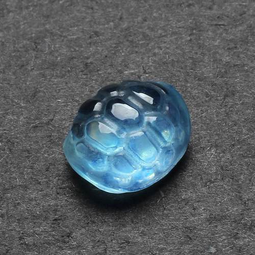 天然海蓝宝石龟甲可当桶珠或戒面