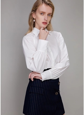 西纳维S 专柜撤柜品牌折扣女装春新款暮蓝色金丝条纹气质短款裤裙