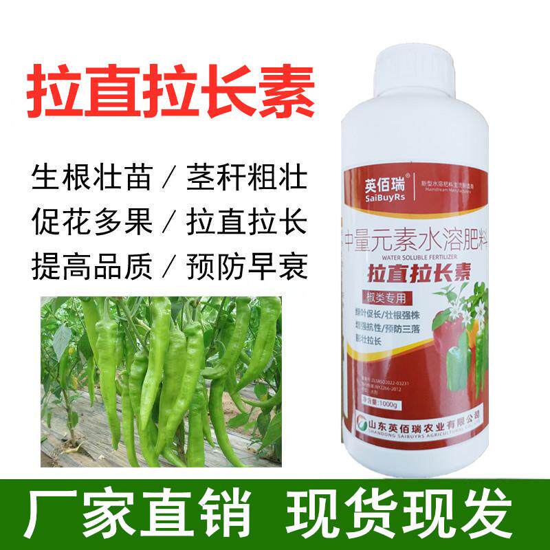 辣椒拉长拉直素膨大增产素顺长直叶面肥辣椒专用肥料三不落催红剂