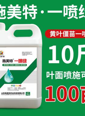 施美特一喷绿叶面肥绿叶提苗黄叶一喷绿微量元素氨基酸水溶肥5KG