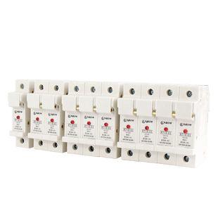 低压熔断器底座RT18-63X带灯63A三极卡轨式保险丝500V 1P2P3P4P