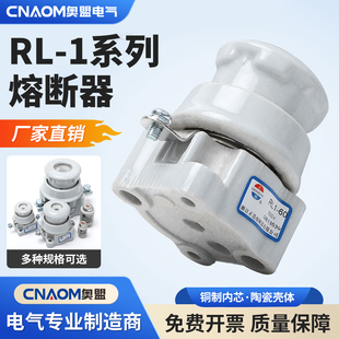 螺旋式熔断器RL1-60熔断体15A100A200A底座熔芯机床保险丝管6A30A