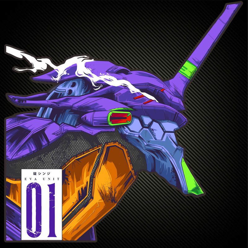 EVA初号机反光材质防水装饰贴