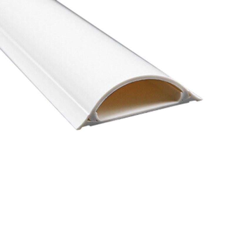 鸣固纯白新料超厚型pvc地线槽地板槽地槽耐压送胶5号1米/根2米装K