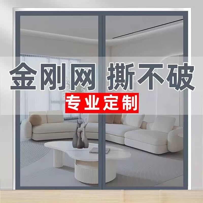 紫归金刚网防蚊门帘全磁吸家用大门入户门防蚊虫2025新款纱门防蚊