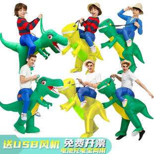 学校运动会演出服恐龙充气服儿童人偶搞笑道具派对cos装扮服装