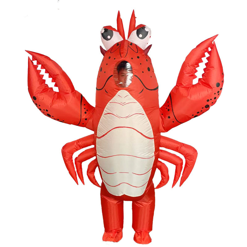 万圣节cos小龙虾充气服卡通人偶服装成人演出道具年会搞笑表演服