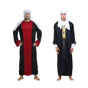 成人年会万圣节服装 化妆舞会演出衣服 阿联酋迪拜阿拉伯酋长服饰