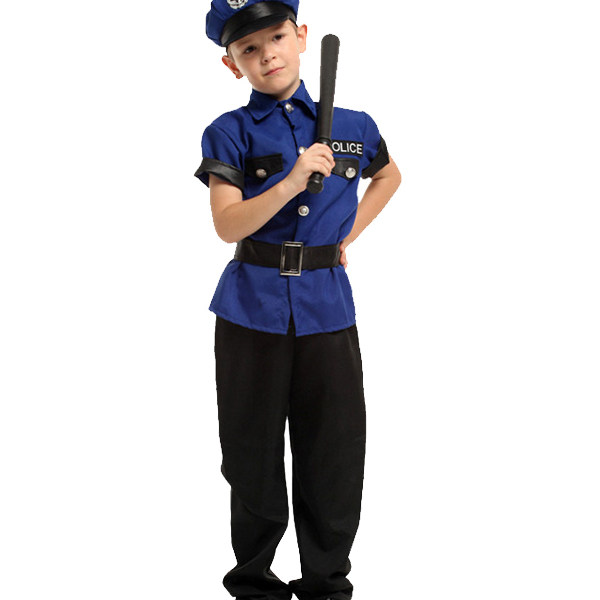 六一儿童cos警察服套装带帽子