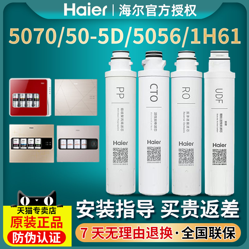 海尔净水器机滤芯HRO5070/50-5D/5056/5061/1H61/75-W换反渗透膜