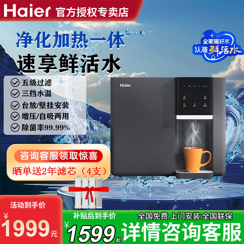 海尔壁挂式净水器加热一体机家用直饮过滤农村适用HYRW28D-3ROBU1
