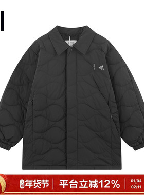 ei童装儿童轻薄款羽绒服25冬装新款男女童中长款寸衫翻领保暖外套