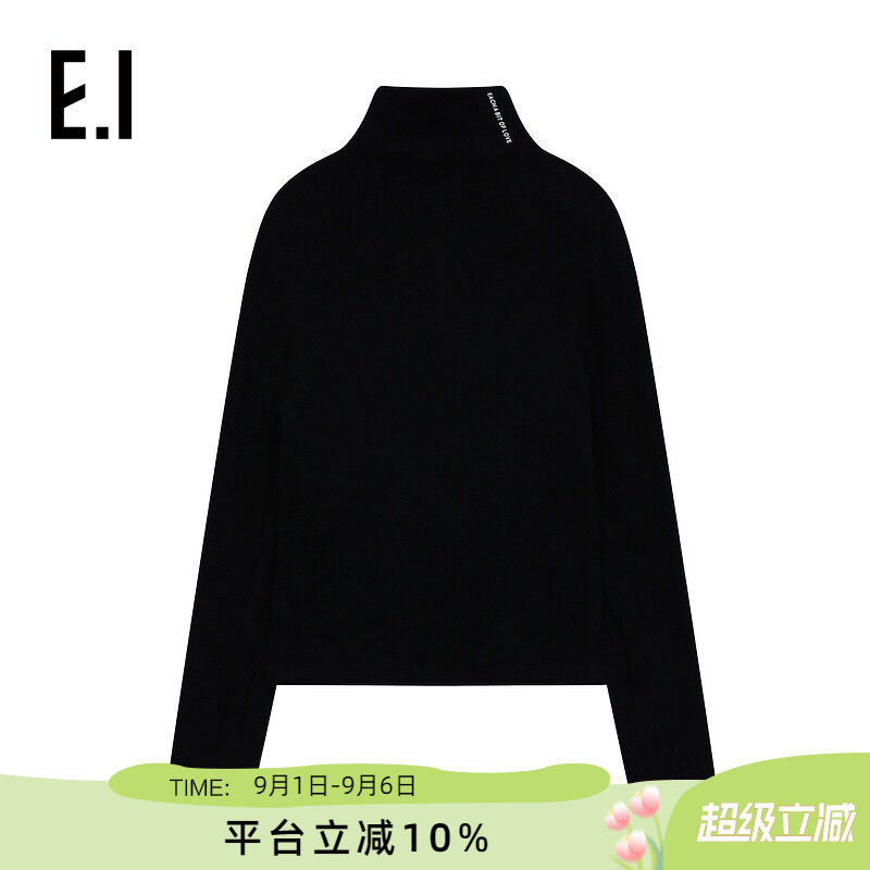 ei童装女童半高领打底衫保暖内搭图片