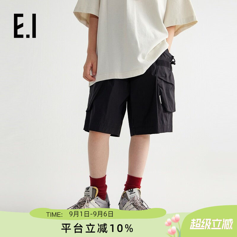 ei童装男童休闲短裤大口袋工装裤图片