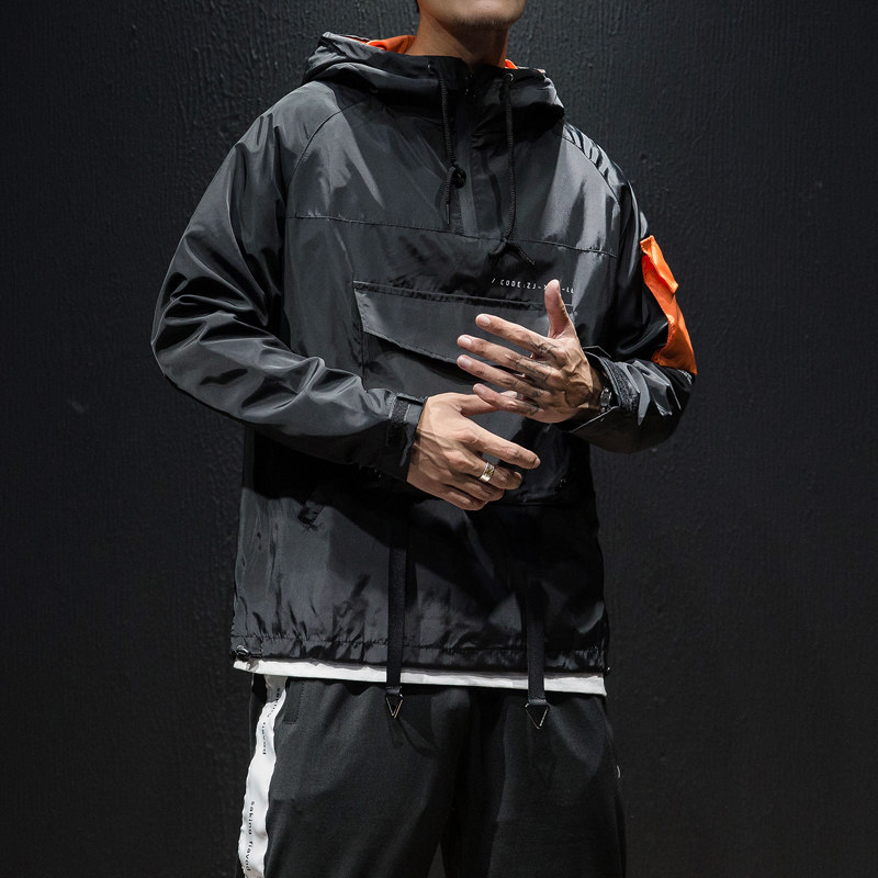 Coat man fall 2019 new pattern Trend leisure time Large jacket Campus motion Sunscreen Thin section Jacketin the Men's clothing, Jacket  category - from Buy2taobao.com to provide professional Taobao agent buy service