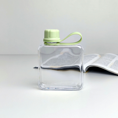 Tritan便携水杯高颜值方形杯小清新咖啡杯扁平小方壶小容量口袋杯