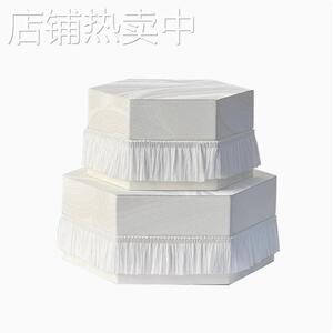 简约高级感编织皮质首饰盒设计师家居软装饰品摆件收纳盒桌面摆台