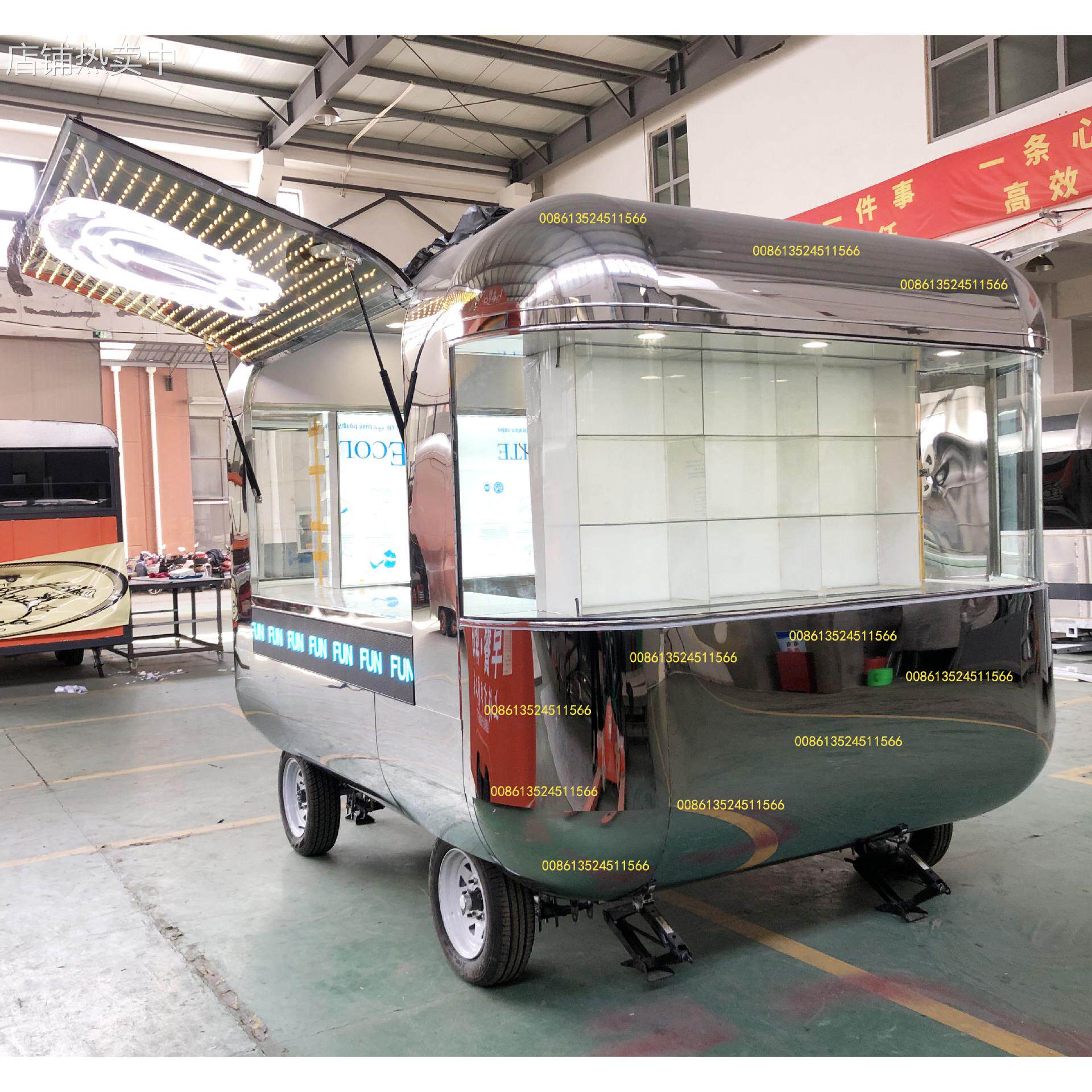上海亿出口美国小吃车移动道具车景点车咖啡餐饮车food trcuks