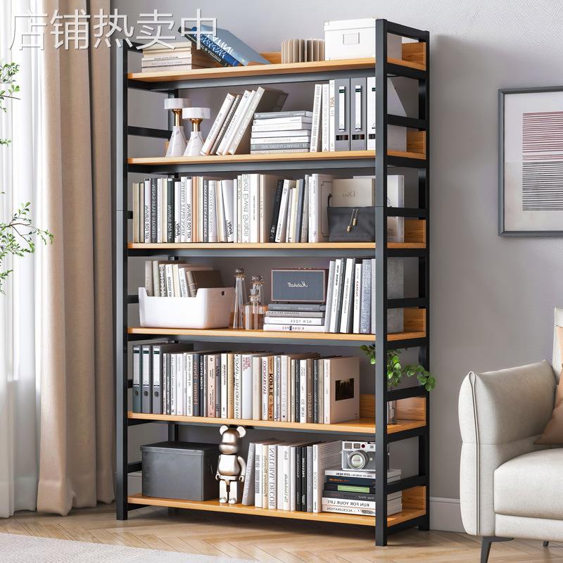 书架置物架落地简易客厅收纳架铁艺房间储物架办公室展示架书柜