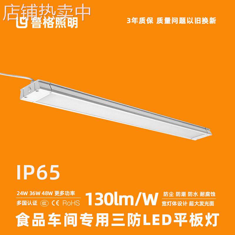 鲁格led三防灯36w40w防尘防水长条净化支架灯冷库食品车间照明灯
