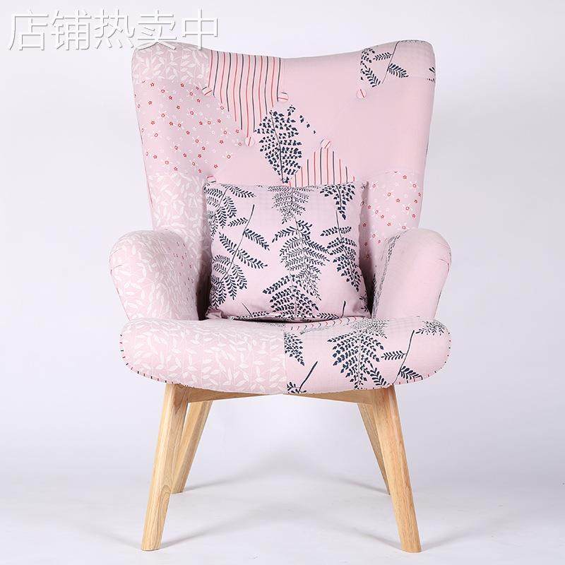 2019新款沙发椅 现代客厅创意家具 花瓣椅靠背休闲椅布艺单人沙发