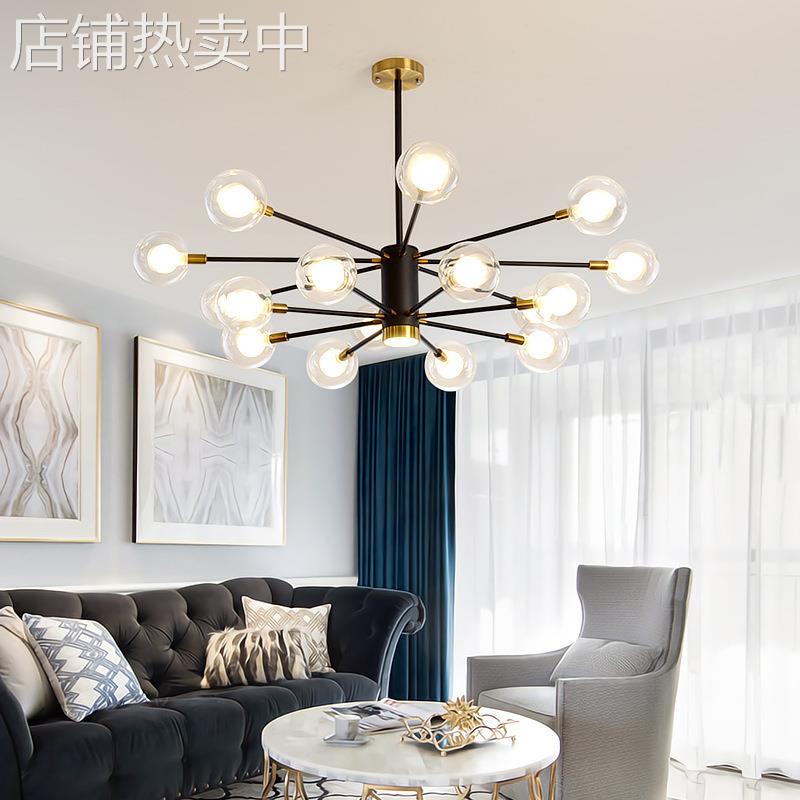 后现代简约客厅灯新款小魔豆圆球loft办公吊灯北欧极简咖啡餐厅灯